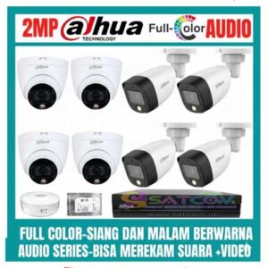 8 Channel 8 Kamera 2MP Audio + Full Color