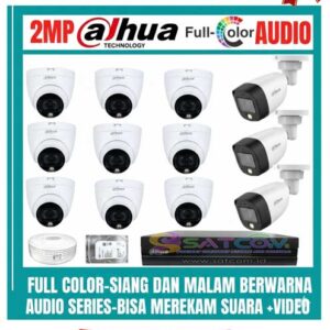 16 Channel 12 Kamera 2MP Audio + Full Color