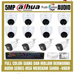 16 Channel 12 Kamera 5MP Audio + Full Color