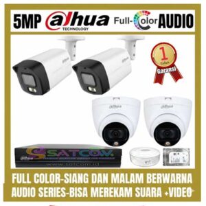 4 Channel 4 Kamera 5MP Audio + Full Color